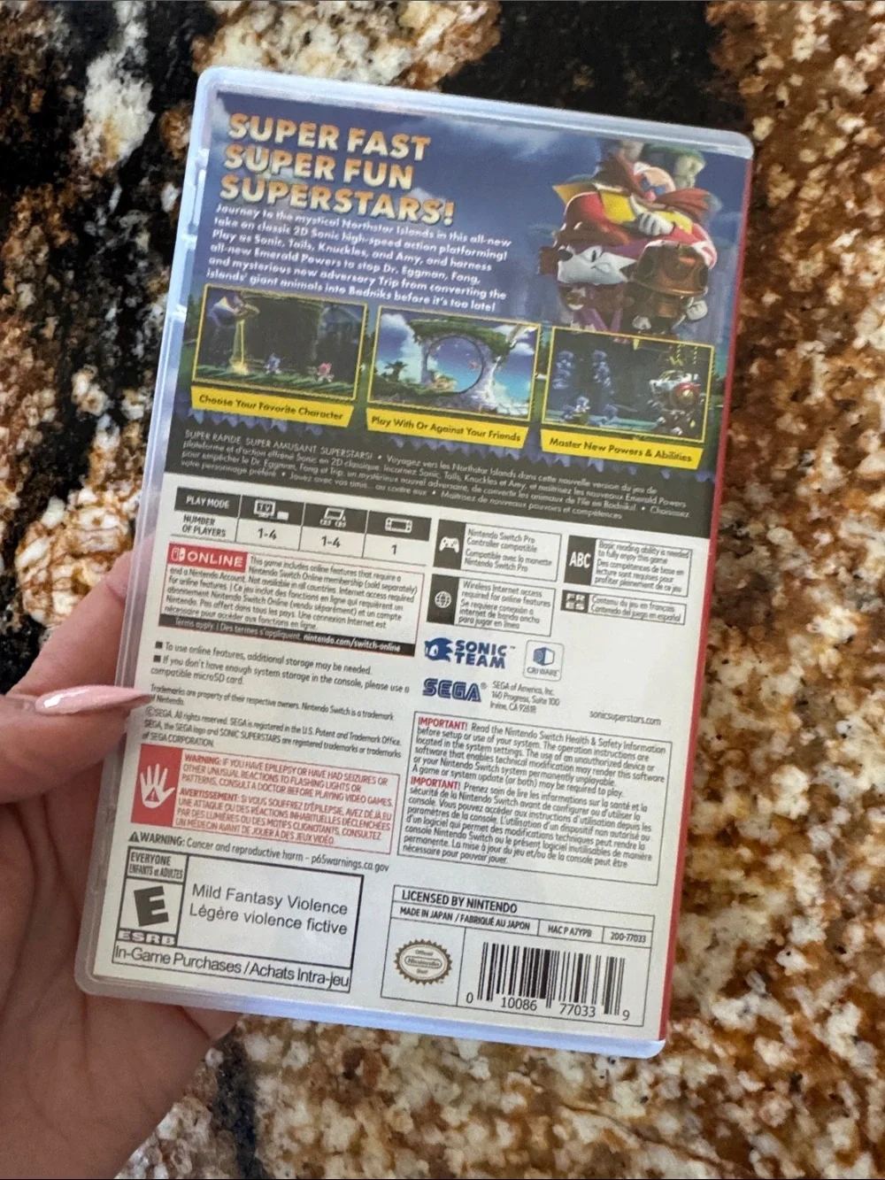 Sonic Superstars - Nintendo Switch Game (Blue) by SEGA
